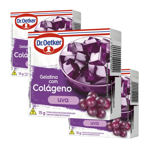 Gelatina Dr. Oetker Com Colágeno 3x20g - Sabores