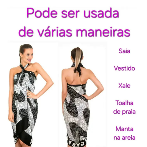 Copacabana Boardwalk Beach Wrap.