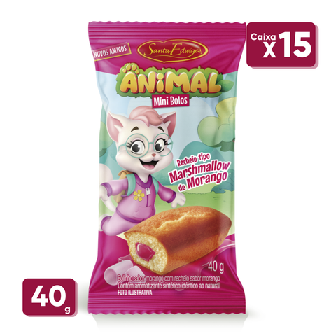 Bolinho Animal Recheado - Santa Edwiges - Caixa 15x40g