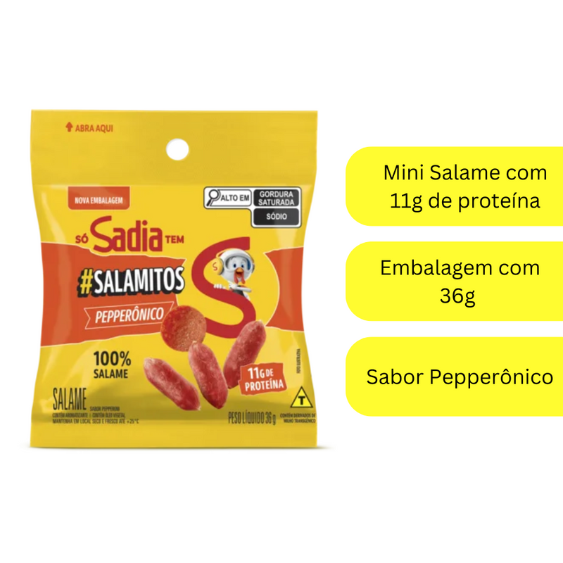 Snack Salamitos Sabor Pepperoni Sadia 36g