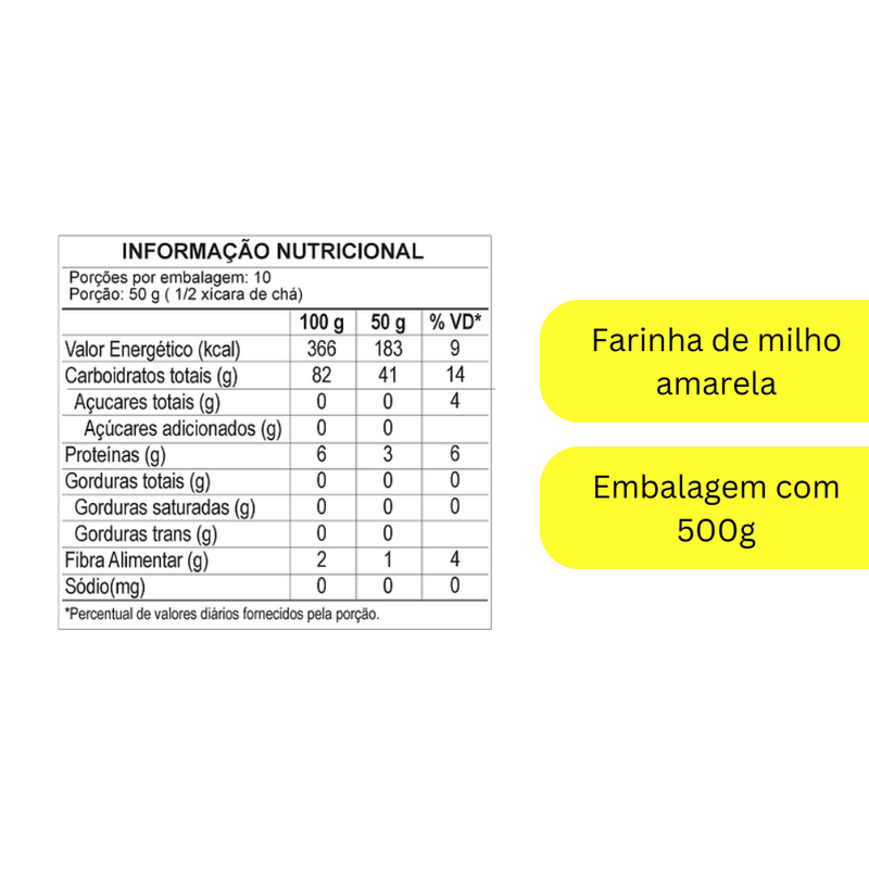 FARINHA MILHO AMARELA DA TERRINHA 500G