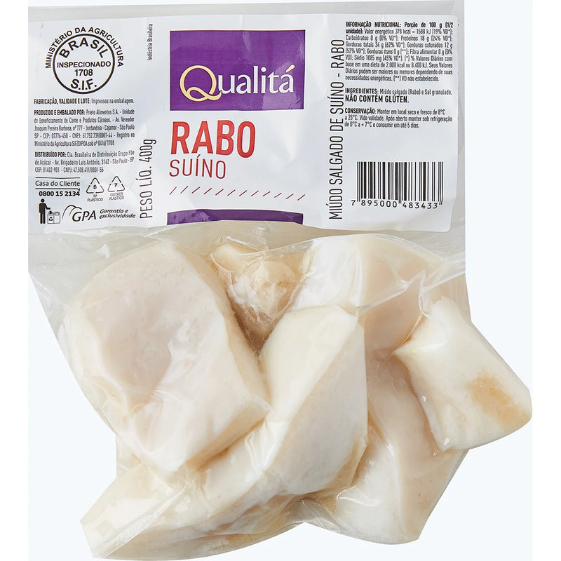 Rabo Suíno Salgado QUALITÁ 400g - MEUBRASILONLINE