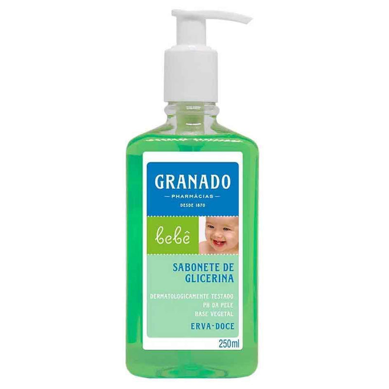 Sabonete Liquido Glicerinado Bebe Erva Doce Granado 250ml - MEUBRASILONLINE