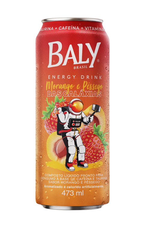 Baly® Strawberry and Peach Energy Drink Can