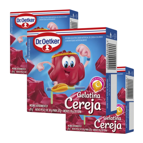 Gelatina Dr. Oetker Tradicional 3x20g - Sabores