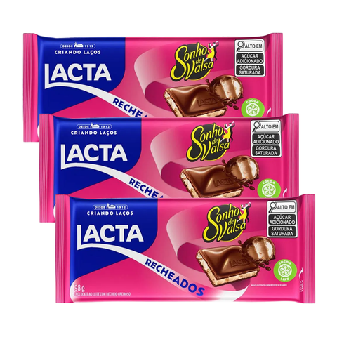 Chocolate Lacta Sonho De Valsa Recheado 3x98g
