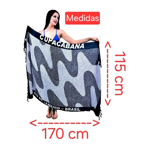 Copacabana Boardwalk Beach Wrap.