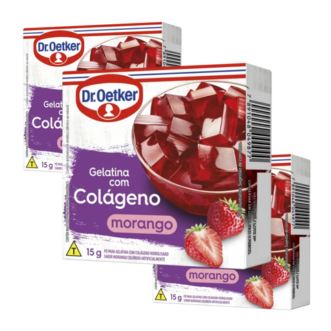 Gelatina Dr. Oetker Com Colágeno 3x20g - Sabores
