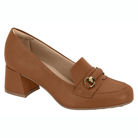 Modare 7373-118 Block Heel Loafer in Hazelnut Napa