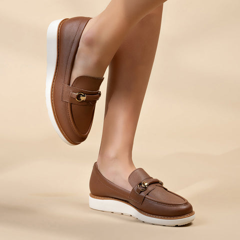 Modare 7400-103 Loafer Flat in Hazelnut Napa