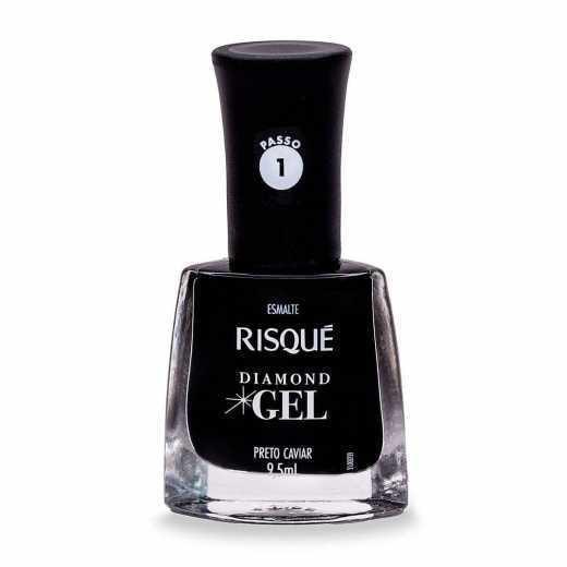 Esmalte Gel Preto Caviar Risque 9.5ml