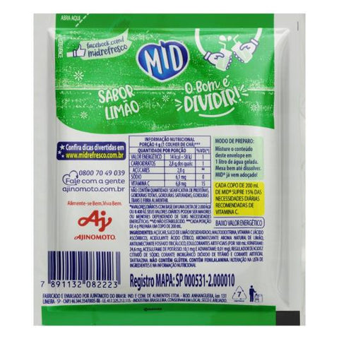 Midi Juice 15 Units Lemon Flavor 20G