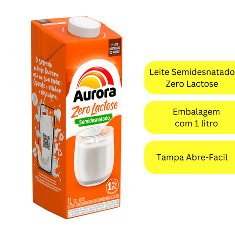 SEMI-SKIMMED LACTOSE-FREE MILK - AURORA