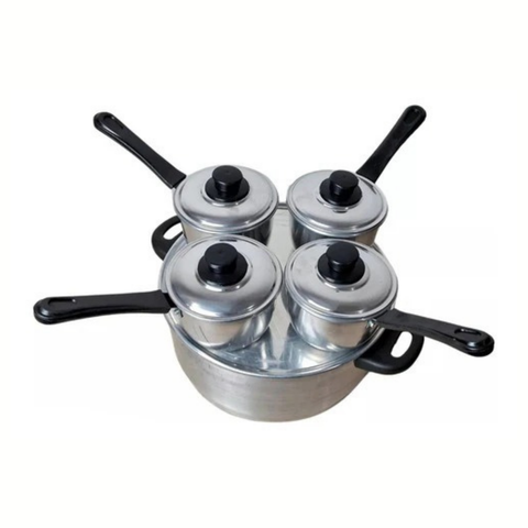 Cuscuzeira Com 4 Panelinhas Tipo Drone em Alumínio