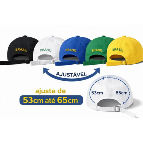 Brazil Flag Embroidered Adjustable Unisex Curved Brim Cap