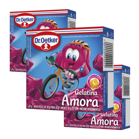Gelatina Dr. Oetker Tradicional 3x20g - Sabores