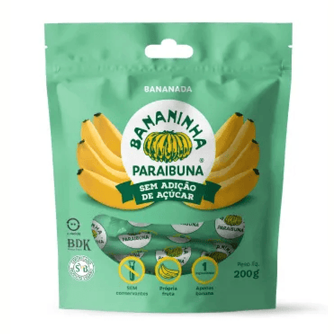 Pacote Bananinha Paraibuna Sem Açúcar 200g