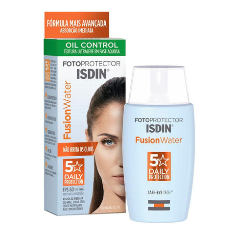 Protetor Solar Facial Isdin Fusion Water Oil Control Fps 60 - MEUBRASILONLINE