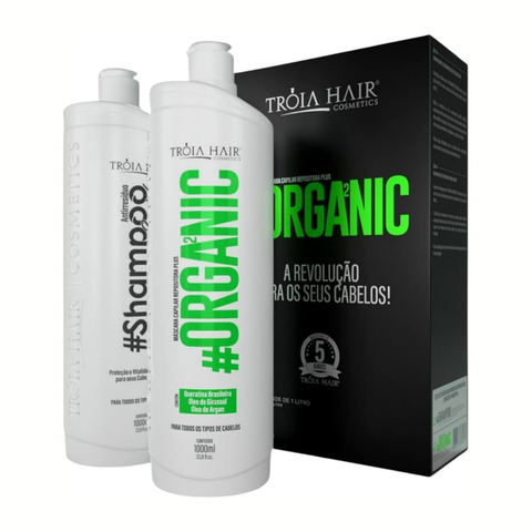 Escova Progressiva Organica Tróia Hair 2x1l Semi Definitiva