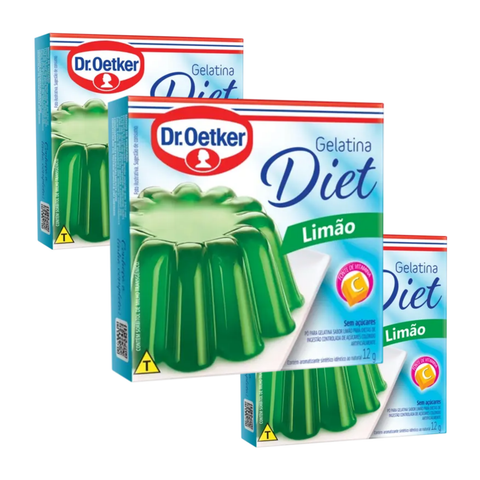 Gelatina Diet Dr. Oetker 3x12g - Sabores
