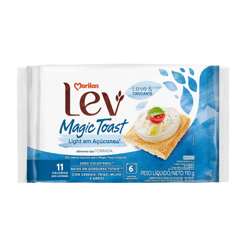 Kit 3 Lev Magic Toast Light Toast 110g