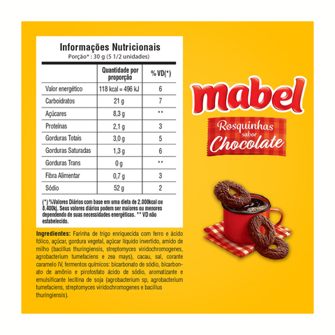 Mabel Rosquinha Chocolate 300g
