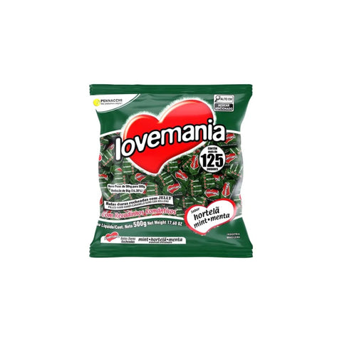 Bala Sabor Hortelã Lovemania 500 Grs - Pennacchi