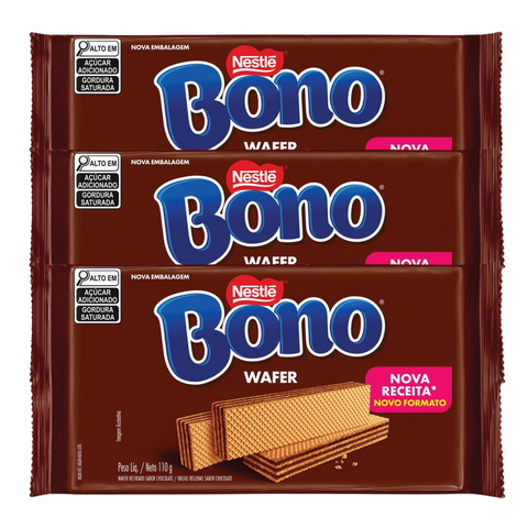 Bono Chocolate Wafer Biscuits 3x110g