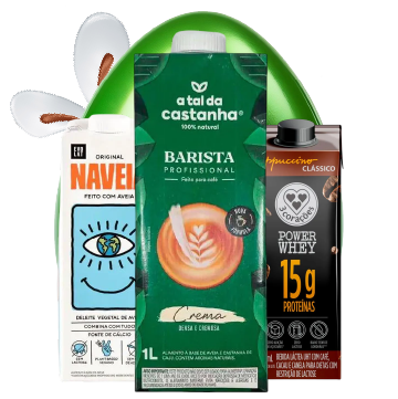 Bebida láctea e vegetal.