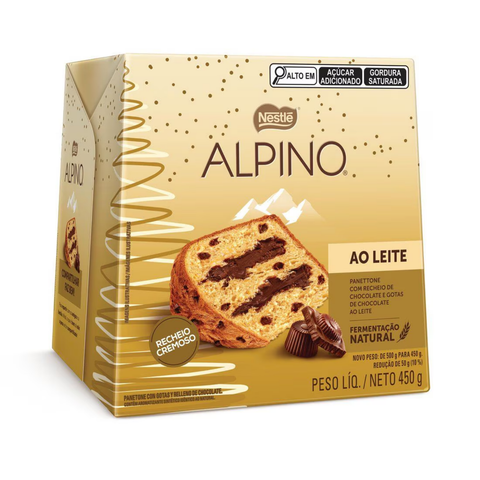 Chocotone Alpino Recheio Cremoso De Chocolate Nestlé 450g