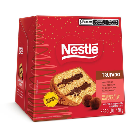 Panetone Nestlé Trufado Recheado Chocolate Natal 450g