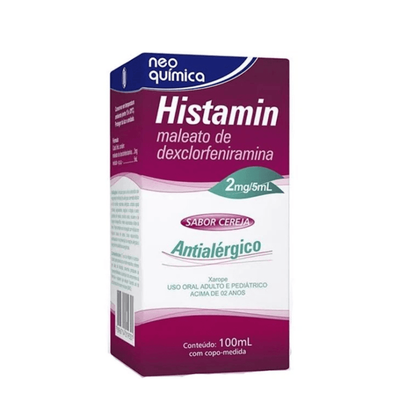 Antialergico Histamin 2Mg/5Ml Xarope Com 100Ml  200g