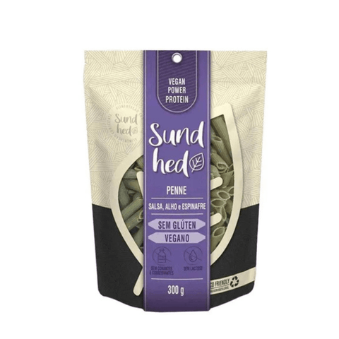 Penne sem Glúten Salsa, Alho e Espinafre Sundhed 300g