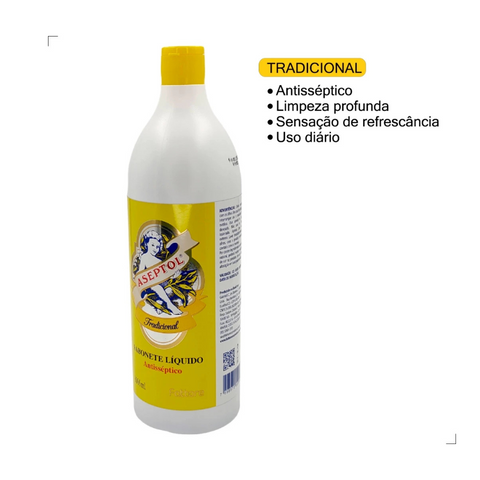 Aseptol Liquid Soap 1 L Traditional Body Hygiene