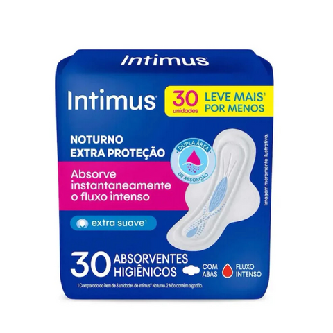 Intimus Soft Night Absorbent Gel with Wings - 30 units