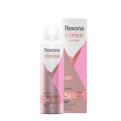 Desodorante Antitranspirante Feminino Rexona Clinical Aerosol Classic 150ml