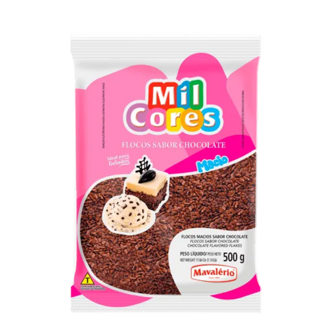 Granulado Flocos Sabor Chocolate  Mil Cores 500g