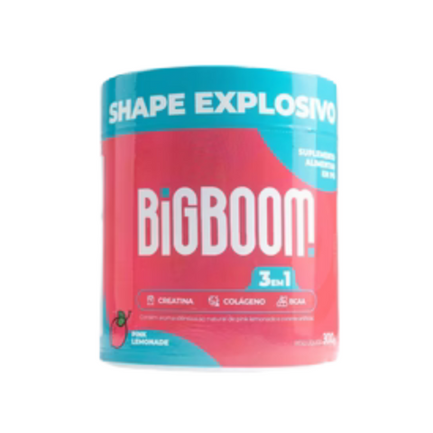 Creatina, BCA y Colágeno - Sabor Limonada Rosa - BigBoom 300g