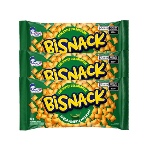 KIT 3 BISNACK MEXICAN CHILI FLAVOR 80G