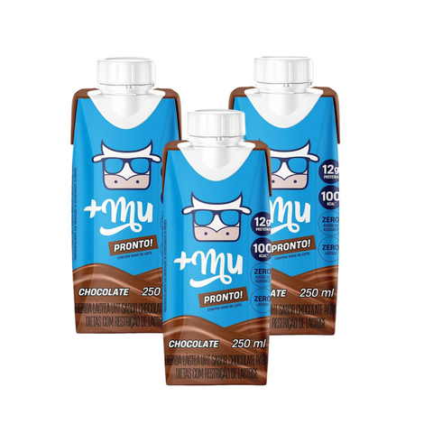 Kit 3 Bebida Láctea UHT Chocolate Pronto +Mu