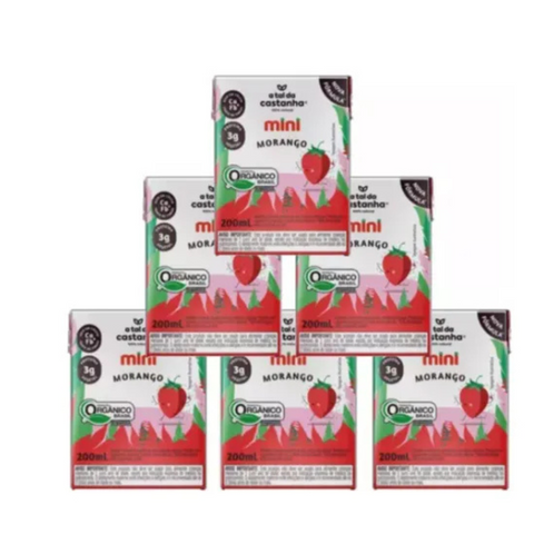 Bebida Vegetal Morango Orgânica A Tal da Castanha (Cx 27un de 200ml)