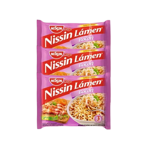 KIT 3 NISSIN Bacon Noodles 85g Pack