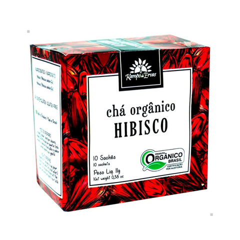 Chá de Hibisco Orgânico em Sachês Kampo de Ervas 10g