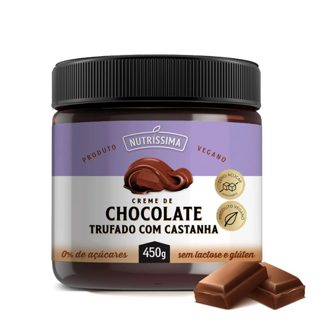 Creme Nutrissima De Chocolate Trufado Com Castanha Zero Açúcar 150g