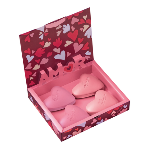 Natura Tododia Assorted Heart-Shaped Soaps Gift Set (4 bars)