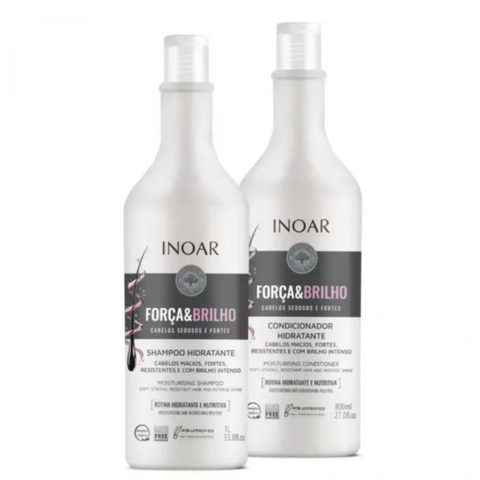 INOAR KIT FORCA E BRILHO SH 1L+COND 800ML