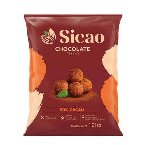 Chocolate em pó 50% SICAO 1,01 kg