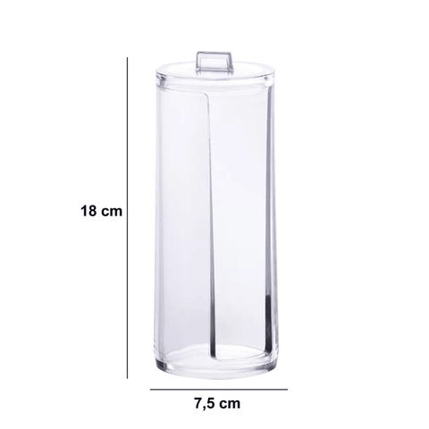 Cotton Ball Holder in Acrylic Disc!