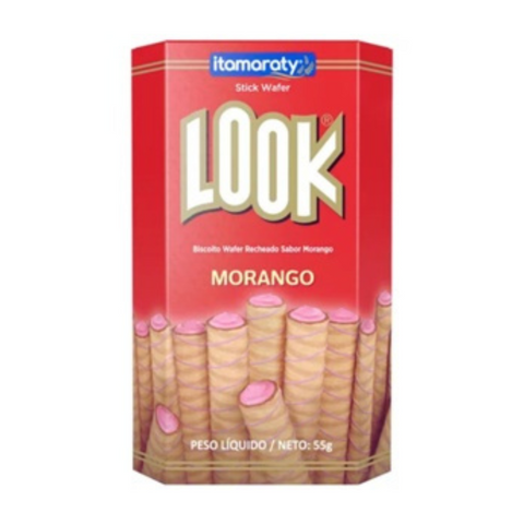Look Strawberry Wafer Biscuit Itamaraty 55g