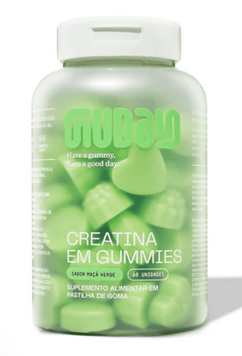 Creatine Monohydrate Gummies - Green Apple Jar with 60 units